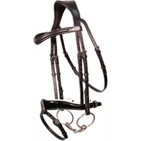 Saddlery Patent Dressage Bridle with White Padding